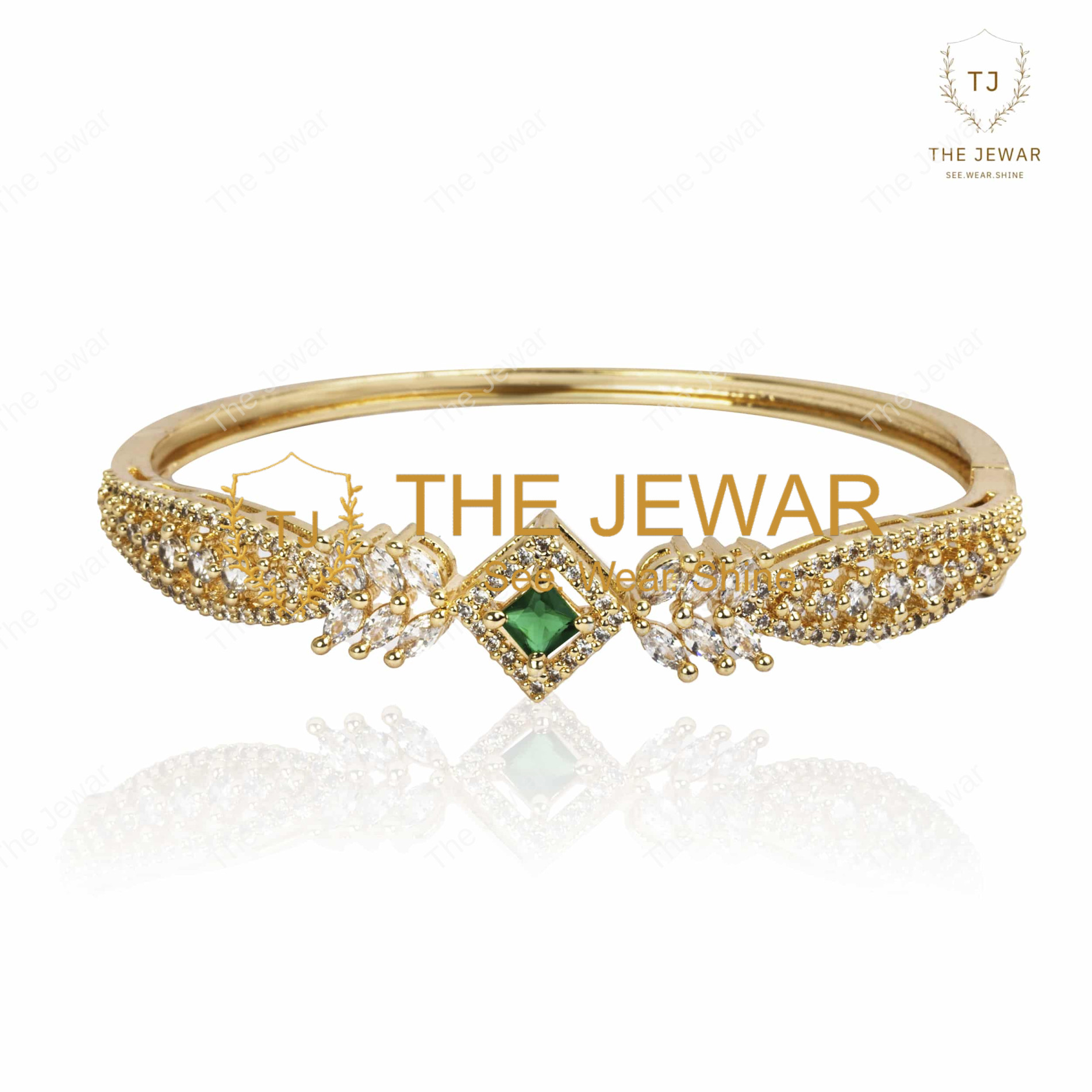 Emerald Grace Diamond Bangle