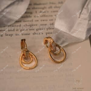 Golden Aura Hoop Earrings